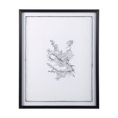 14078 - Spring Blooming V by Mercana Studio a Hand Embellished Textured Framed Art Print Matted under Glass