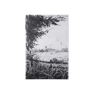 Farm View I by Mercana Studio a Hand Embellished Textured Canvas