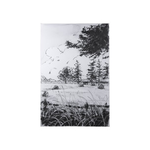 Farm View II by Mercana Studio a Hand Embellished Textured Canvas