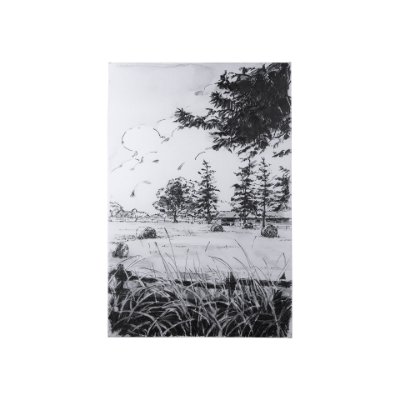 102099-S - Farm View II by Mercana Studio a Hand Embellished Textured Canvas