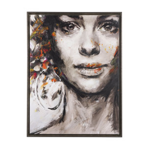 Unity II Woman (FL) by Mercana Studio a Hand Embellished Textured Framed Canvas