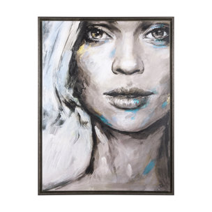 Unity III Woman (FL) by Mercana Studio a Hand Embellished Textured Framed Canvas