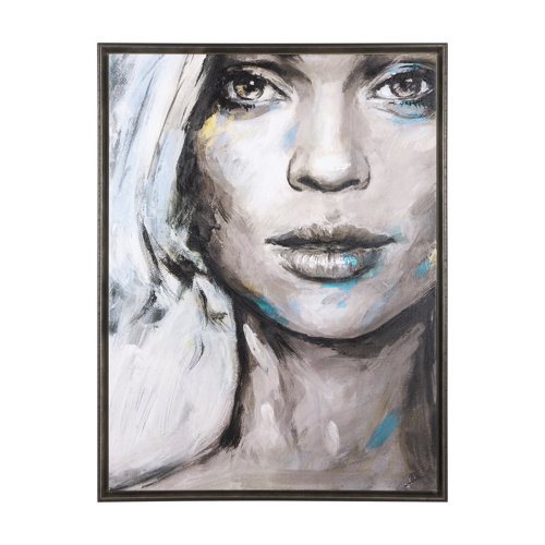 102102-FL - Unity III Woman (FL) by Mercana Studio a Hand Embellished Textured Framed Canvas