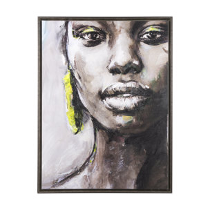 Unity IV Woman (FL) by Mercana Studio a Hand Embellished Textured Framed Canvas