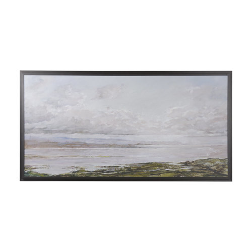 102107-FL - Sea View by Mercana Studio a Hand Embellished Textured Framed Canvas