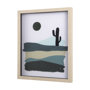 14075 - Green Desert I by Mercana Studio a Hand Embelished Textured Framed Art Print Matted under Glass
