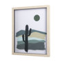 14076 - Green Desert II by Mercana Studio a Hand Embelished Textured Framed Art Print Matted under Glass