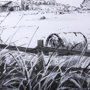 14086 - Farm View I by Mercana Studio a Hand Embellished Textured Framed Art Print Matted under Glass