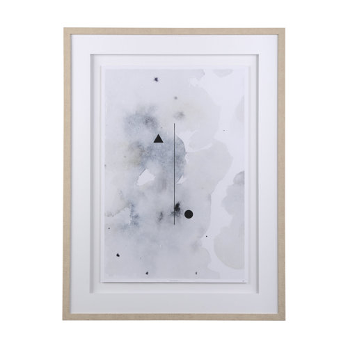 14092 - Equilibrium II by Mercana Studio a Hand Embellished Textured Framed Art Print Matted under Glass