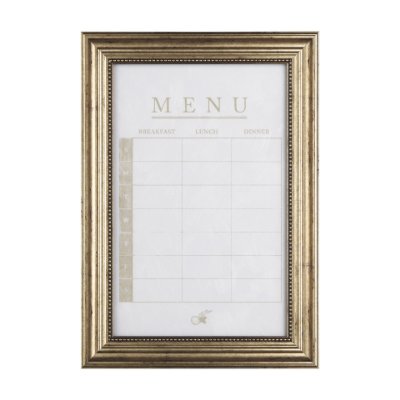 14097 - MENU I by Mercana Studio a Hand Embellished Textured Framed Art Print Matted under Glass