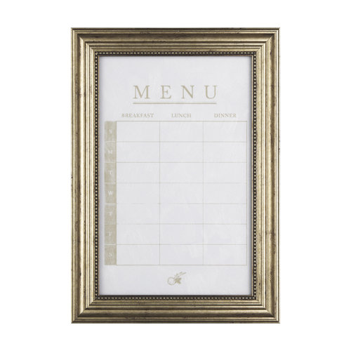 14097 - MENU I by Mercana Studio a Hand Embellished Textured Framed Art Print Matted under Glass