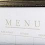 14097 - MENU I by Mercana Studio a Hand Embellished Textured Framed Art Print Matted under Glass
