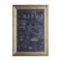 14098 - MENU II by Mercana Studio a Hand Embellished Textured Framed Art Print Matted under Glass