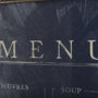 14098 - MENU II by Mercana Studio a Hand Embellished Textured Framed Art Print Matted under Glass