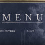 14100 - MENU II by Mercana Studio a Hand Embellished Textured Framed Art Print Matted under Glass