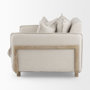68713 - Roy II Beige Upholstered and Brown Wood Frame Arm Chair 