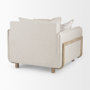 68713 - Roy II Beige Upholstered and Brown Wood Frame Arm Chair 