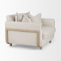68713 - Roy II Beige Upholstered and Brown Wood Frame Arm Chair 