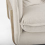 68713 - Roy II Beige Upholstered and Brown Wood Frame Arm Chair 