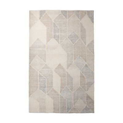 69770 - Kolt 9x12 Neutral Geometric Patterned Wool Area Rug