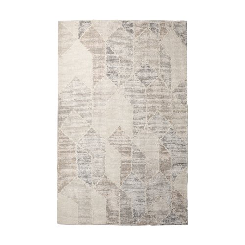 69770 - Kolt 9x12 Neutral Geometric Patterned Wool Area Rug