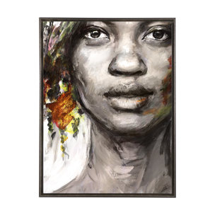 Unity VII Woman (FL) by Mercana Studio a Hand Embellished Textured Framed Canvas