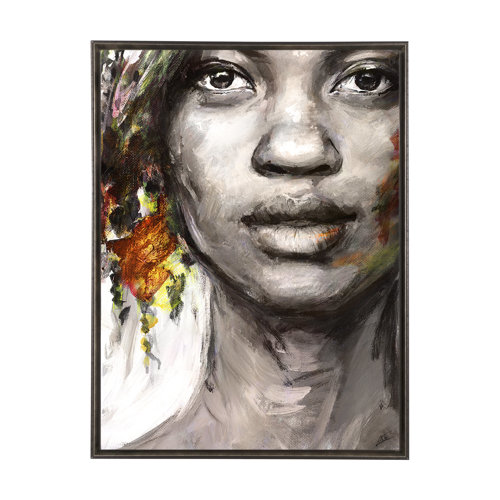 102106-FL - Unity VII Woman (FL) by Mercana Studio a Hand Embellished Textured Framed Canvas
