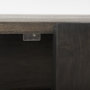 68472 - Darwin 80x17.5 Brown Solid Wood Gold Metal Base 4 Cabinet Door Sideboard