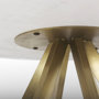 68238-AB - Laurent 48" Marble Top Gold Metal Base Dining Table