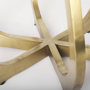 68238-AB - Laurent 48" Marble Top Gold Metal Base Dining Table