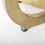 68238-AB - Laurent 48" Marble Top Gold Metal Base Dining Table