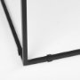 68843-AB - Nathan II 18" x 20" Square Top White Marble and Black Metal End/Side Table 