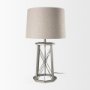 68111 - Raen (28.5"H) Gray Metal Octagonal Base w/Beige Shade Table Lamp