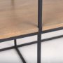 69716 - Morris 63.0L x 15.0W x 31.0H Beige Wood w/ Black Metal Frame 2 Drawer Console Table