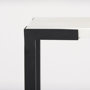 68240 - Lucas III (Set of 2) 15L x 15W; 12L x 12W White Marble W/Black Iron Frame Accent Tables