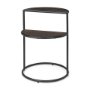 69735 - Arlo 20.5L x 20.5W x 24.4H Brown Wood W/Black Metal End Table