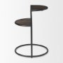 69735 - Arlo 20.5L x 20.5W x 24.4H Brown Wood W/Black Metal End Table