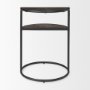 69735 - Arlo 20.5L x 20.5W x 24.4H Brown Wood W/Black Metal End Table