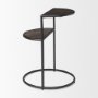 69735 - Arlo 20.5L x 20.5W x 24.4H Brown Wood W/Black Metal End Table