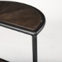 69735 - Arlo 20.5L x 20.5W x 24.4H Brown Wood W/Black Metal End Table