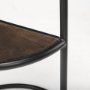 69735 - Arlo 20.5L x 20.5W x 24.4H Brown Wood W/Black Metal End Table