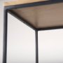 69717 - Morris 19.75 L x 15.0W x 72.5H Beige Wood W/Black Metal Frame 4-Tier Shelving Unit