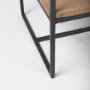 69717 - Morris 19.75 L x 15.0W x 72.5H Beige Wood W/Black Metal Frame 4-Tier Shelving Unit