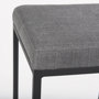 69575 - Frodo 29.75H Gray Fabric Seat W/Black Iron Frame Bar Stool