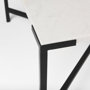 68239 - Lucas 30x30 White Marble Top Black Metal Base Coffee Table