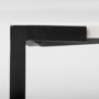 68239 - Lucas 30x30 White Marble Top Black Metal Base Coffee Table