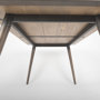 68844 - Nicholas II 72x39 Brown Solid Wood Top Metal/Wood Leg Dining Table