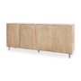 69954 - Tucker Light Brown Wood w/ Carved Arch Pattern 4 Door Sideboard