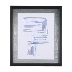 Lines I by Mercana Studio a Hand Embellished Textured Framed Art Print Matted under Glass