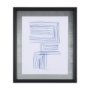 14147 - Lines I by Mercana Studio a Hand Embellished Textured Framed Art Print Matted under Glass